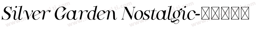 Silver Garden Nostalgic字体转换